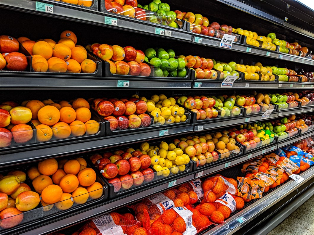 Groente en fruit in supermarkt