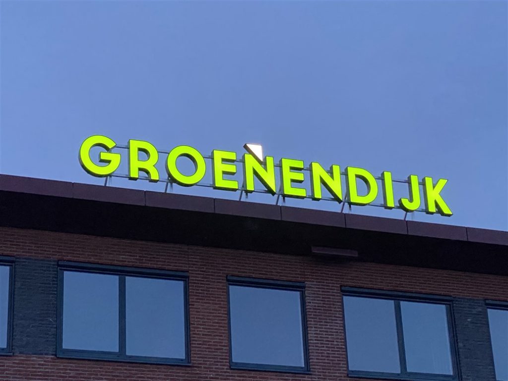 Gevel letters met led voor Groenendijk - buitenreclame