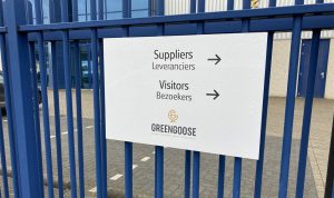 Bewegwijzering voor Greengoose - buitenreclame