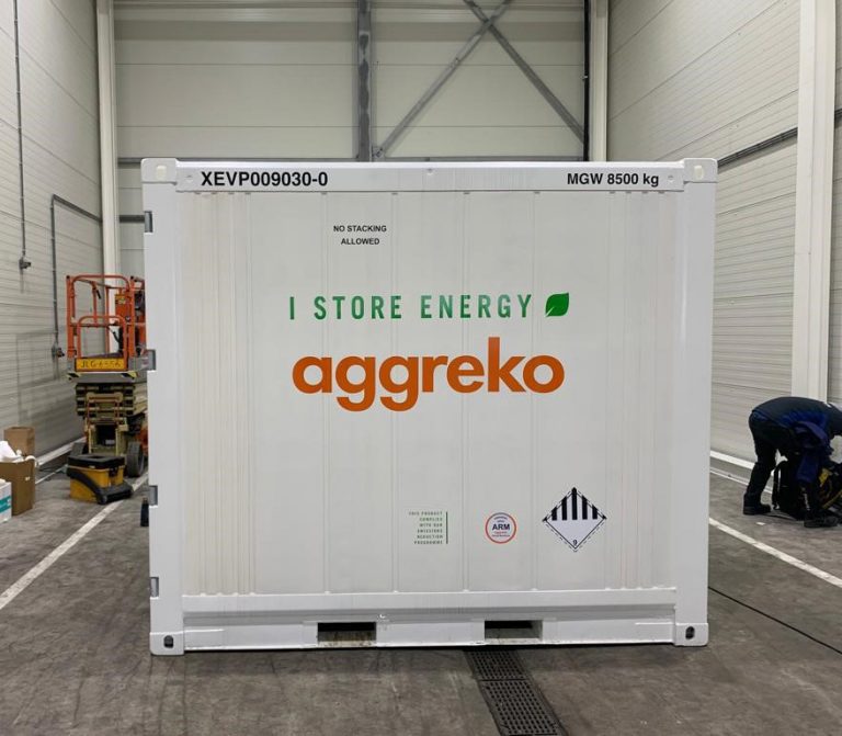 Container belettering voor Aggreko