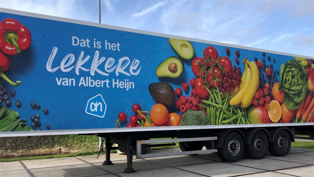 Bedrijfswagen bedrukken met bedrijfslogo voor Albert Heijn