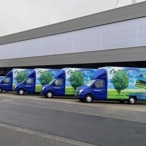 Wagenpark belettering - TSN groen - Vrachtwagenreclame