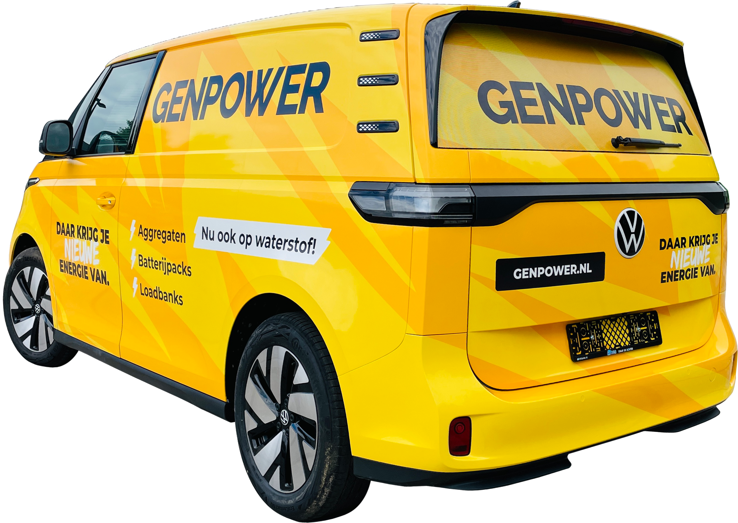 Autoreclame - Auto wrap en belettering - GENPOWER - ID Buzz