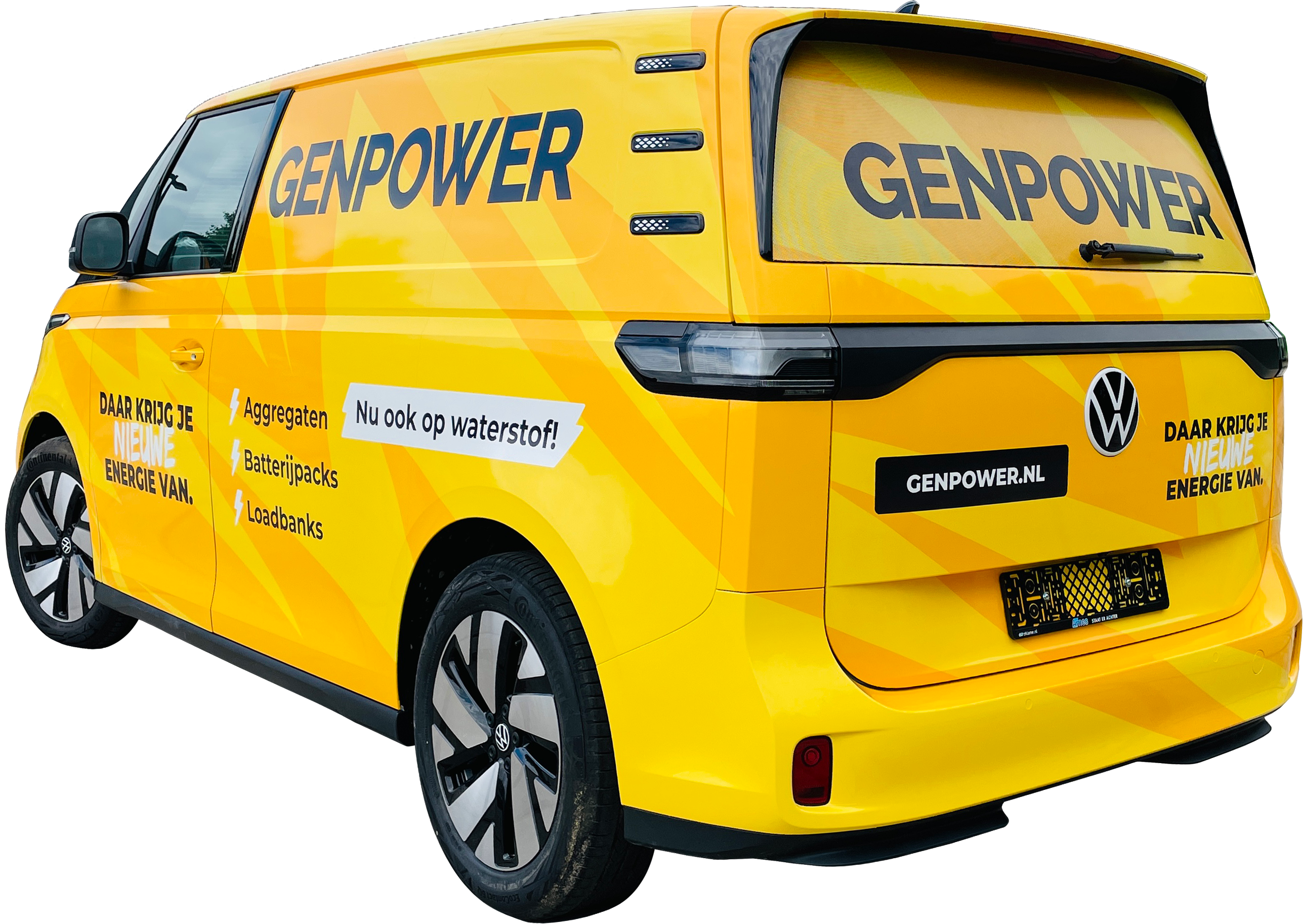 Autoreclame - Auto wrap en belettering - GENPOWER - ID Buzz