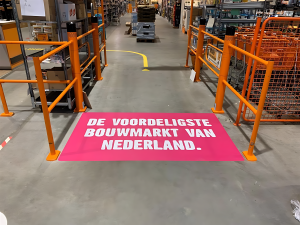Bewegwijzering Vloersticker Hornbach